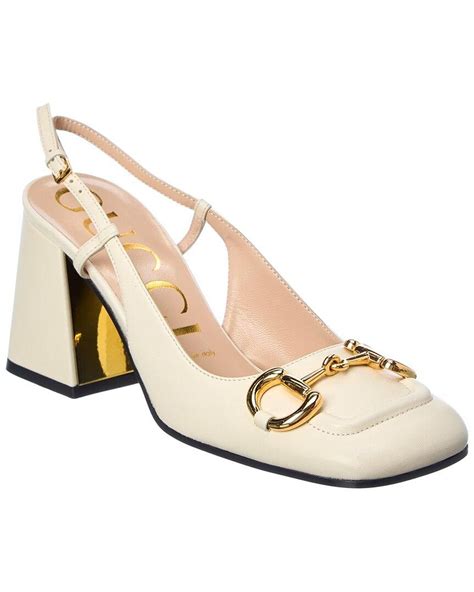 gucci polly horsebit pump|Gucci Horsebit leather slingback pumps.